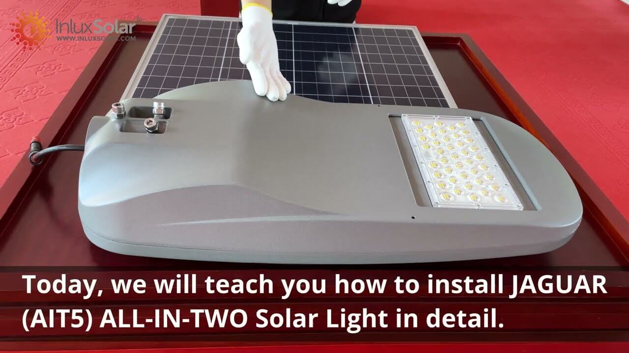 Instructions d'installation de la lampe solaire JAGUAR (AIT5) ALL-IN-TWO
