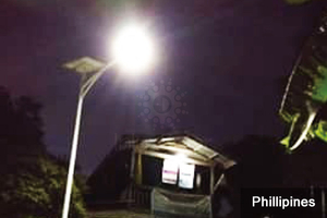 Lampadaires solaires pour les villages